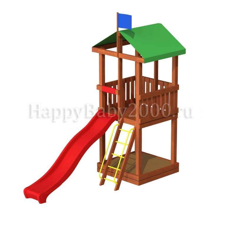 Детская горка для дачи Джунгли 2 | Детские площадки для дачи из дерева и  комплектующие для детских площадок недорого с бесплатной доставкой и сборкой