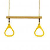 Гимнастические треугольные кольца с деревянной трапецией и регулятором высоты