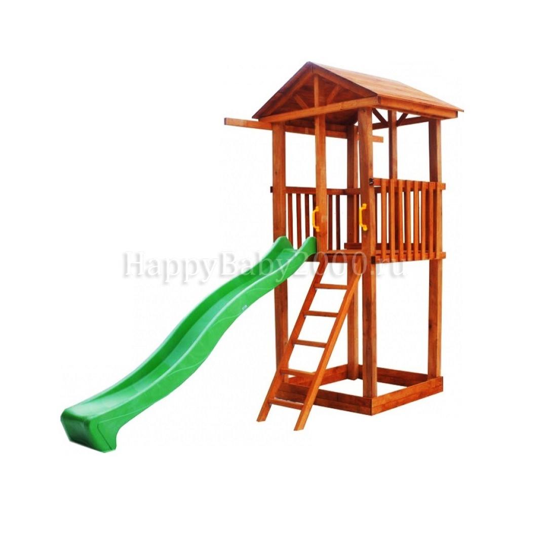 Детская площадка М1 с деревянной крышей | Детские площадки для дачи из  дерева и комплектующие для детских площадок недорого с бесплатной доставкой  и сборкой