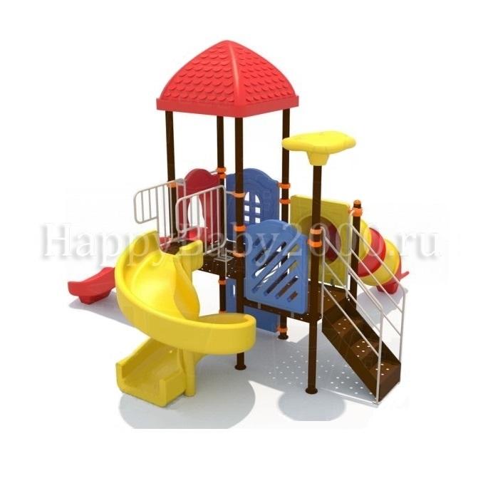 Детский игровой комплекс ИК‑009 NEW (с винтовой горкой) | Детские площадки  для дачи из дерева и комплектующие для детских площадок недорого с  бесплатной доставкой и сборкой